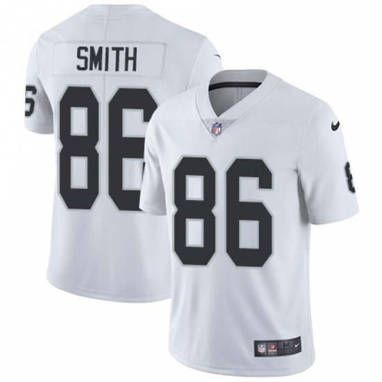 Youth Nike Oakland Raiders 86 Lee Smith Elite White NFL Jersey