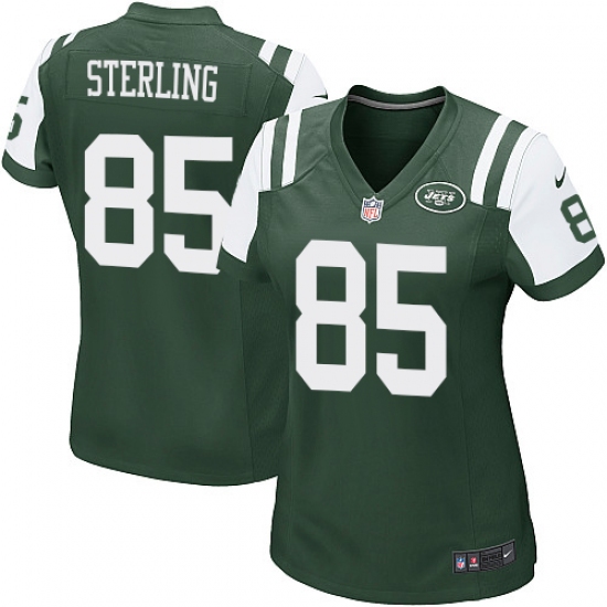 Women Nike New York Jets 85 Neal Sterling Game Green Team Color NFL Jersey