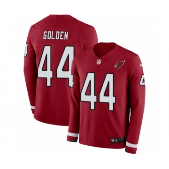 Men's Nike Arizona Cardinals 44 Markus Golden Limited Red Therma Long Sleeve NFL Jersey