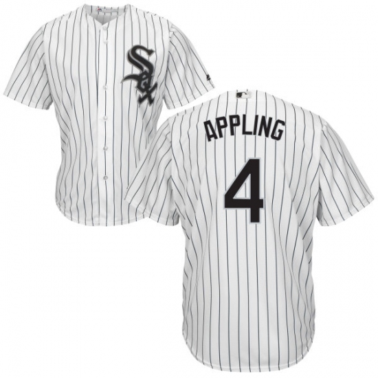 Men's Majestic Chicago White Sox 4 Luke Appling White Home Flex Base Authentic Collection MLB Jersey