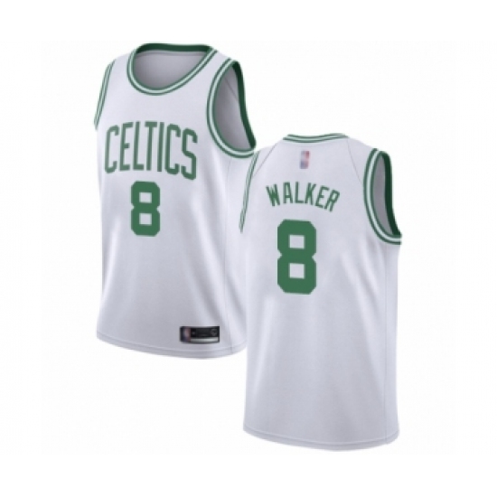 Youth Boston Celtics 8 Kemba Walker Swingman White Basketball Jersey - Association Edition