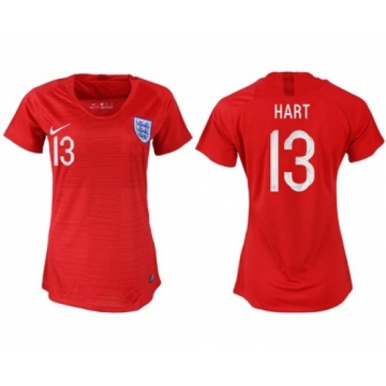 Women's England 13 Hart Away Soccer Country Jersey