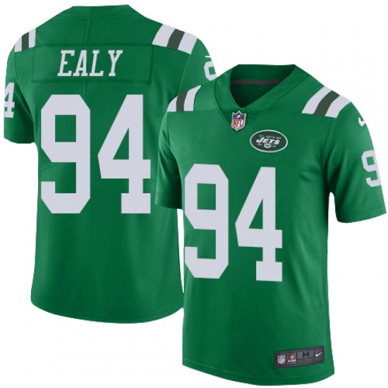 Men's Nike New York Jets 94 Kony Ealy Limited Green Rush Vapor Untouchable NFL Jersey