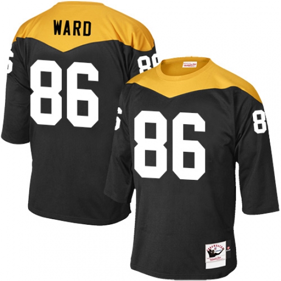 Men's Mitchell and Ness Pittsburgh Steelers 86 Hines Ward Elite Black 1967 Home Throwback NFL Jersey