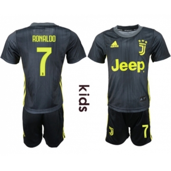 Juventus 7 Ronaldo Third Kid Soccer Club Jersey