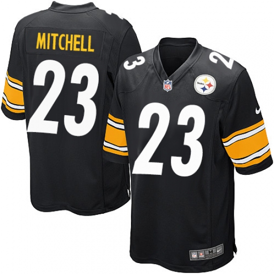 Men's Nike Pittsburgh Steelers 23 Mike Mitchell Game Black Team Color NFL Jersey