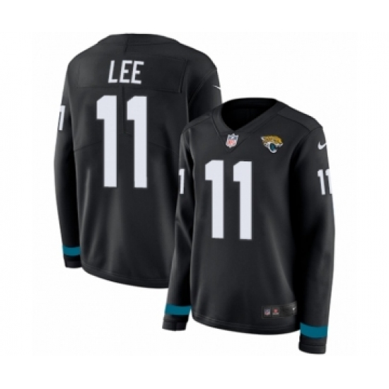 Women's Nike Jacksonville Jaguars 11 Marqise Lee Limited Black Therma Long Sleeve NFL Jersey