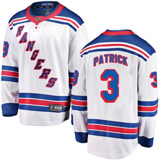 Youth New York Rangers 3 James Patrick Fanatics Branded White Away Breakaway NHL Jersey