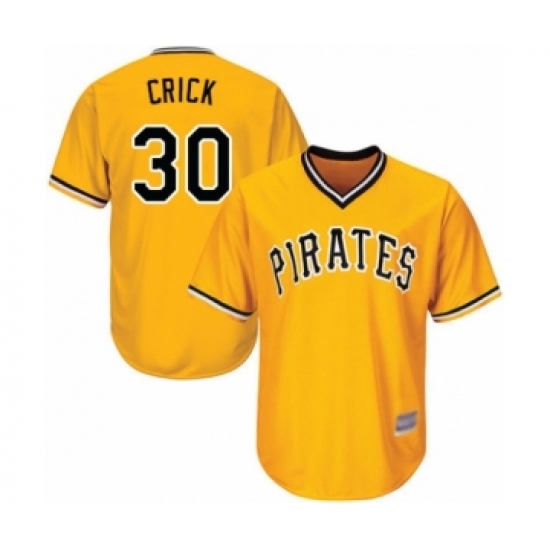 Youth Pittsburgh Pirates 30 Kyle Crick Authentic Gold Alternate Cool Base Baseball Player Jersey