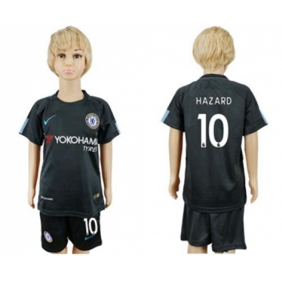 Chelsea 10 Hazard Sec Away Kid Soccer Club Jersey