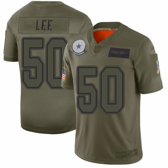 Youth Dallas Cowboys 50 Sean Lee Limited Camo 2019 Salute to Service Football Jersey
