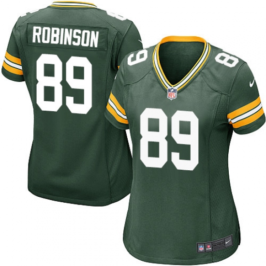 Women's Nike Green Bay Packers 89 Dave Robinson Game Green Team Color NFL Jersey