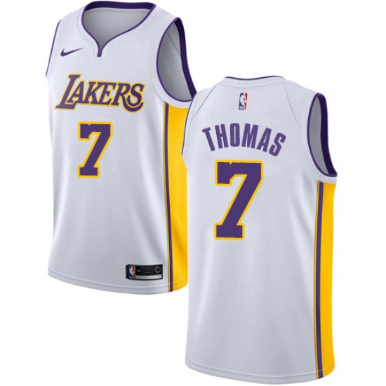 Men's Nike Los Angeles Lakers 7 Isaiah Thomas Authentic White NBA Jersey - Association Edition