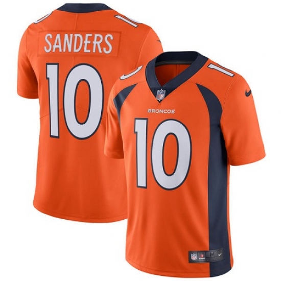 Youth Nike Denver Broncos 10 Emmanuel Sanders Elite Orange Team Color NFL Jersey