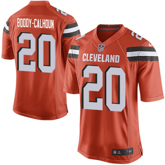 Men's Nike Cleveland Browns 20 Briean Boddy-Calhoun Game Orange Alternate NFL Jersey