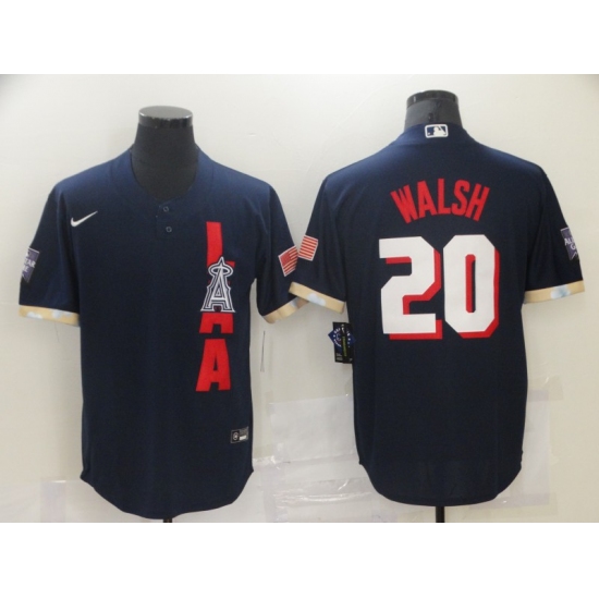 Men's Los Angeles Angels of Anaheim 20 Jared Walsh Nike Navy 2021 All-Star Game Replica Player Jersey