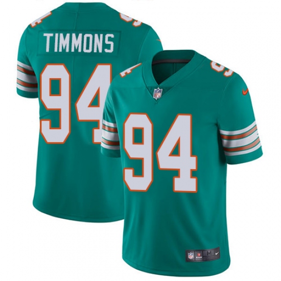 Men's Nike Miami Dolphins 94 Lawrence Timmons Aqua Green Alternate Vapor Untouchable Limited Player NFL Jersey