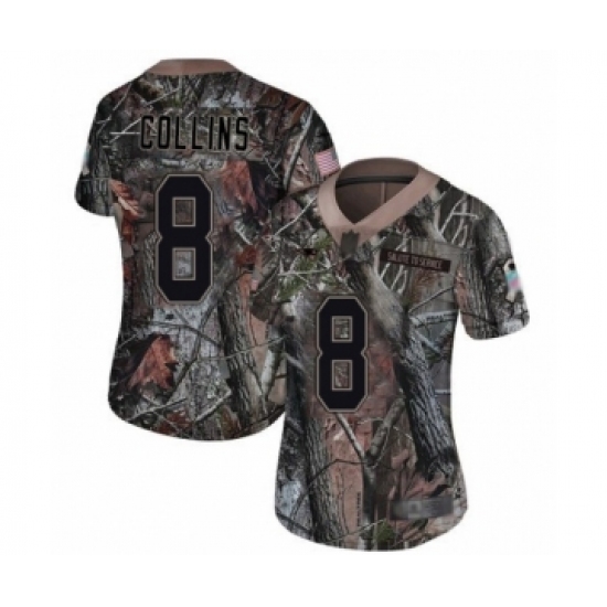 Women's New England Patriots 8 Jamie Collins Camo Rush Realtree Limited Football Jersey