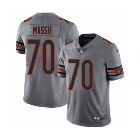 Women's Chicago Bears 70 Bobby Massie Limited Silver Inverted Legend Football Jersey