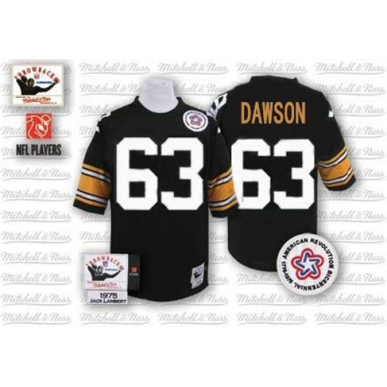 Mitchell And Ness Pittsburgh Steelers 63 Dermontti Dawson Black Authentic Throwback NFL Jersey