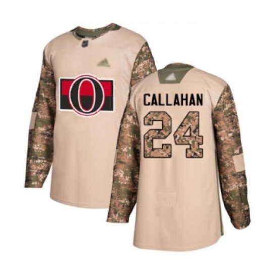 Men's Ottawa Senators 24 Ryan Callahan Authentic Camo Veterans Day Practice Hockey Jersey