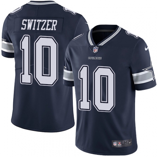 Youth Nike Dallas Cowboys 10 Ryan Switzer Navy Blue Team Color Vapor Untouchable Limited Player NFL Jersey