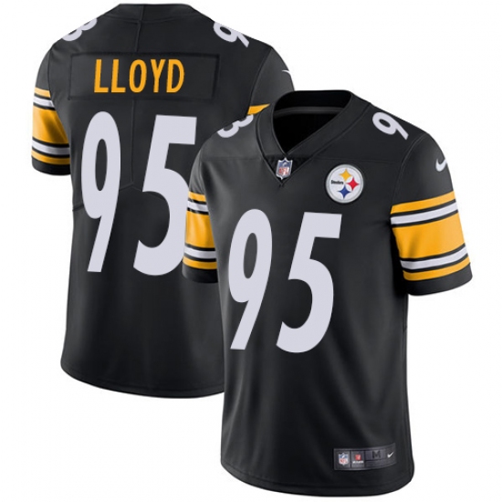 Men's Nike Pittsburgh Steelers 95 Greg Lloyd Black Team Color Vapor Untouchable Limited Player NFL Jersey