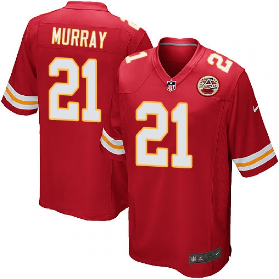 Men's Nike Kansas City Chiefs 21 Eric Murray Game Red Team Color NFL Jersey