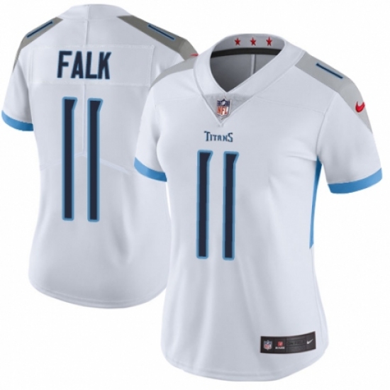 Women's Nike Tennessee Titans 11 Luke Falk White Vapor Untouchable Elite Player NFL Jersey