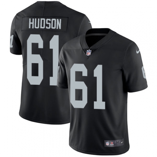 Youth Nike Oakland Raiders 61 Rodney Hudson Black Team Color Vapor Untouchable Limited Player NFL Jersey