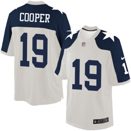 Men's Nike Dallas Cowboys 19 Amari Cooper Limited White Throwback Alternate NFL Jersey