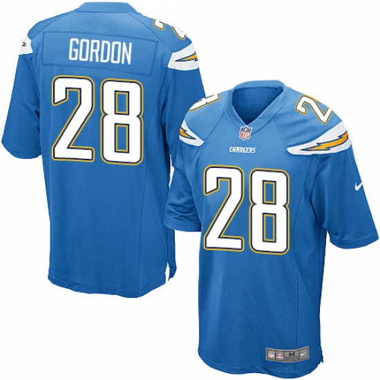 Men's Nike Los Angeles Chargers 28 Melvin Gordon Game Electric Blue Alternate NFL Jersey