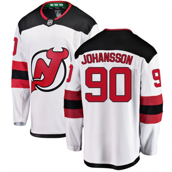 Youth New Jersey Devils 90 Marcus Johansson Fanatics Branded White Away Breakaway NHL Jersey