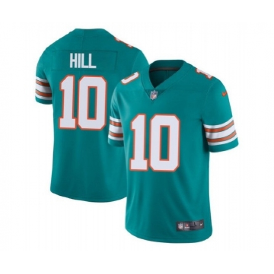 Men's Miami Dolphins 10 Tyreek Hill Aqua Color Rush Limited Stitched Football Jersey