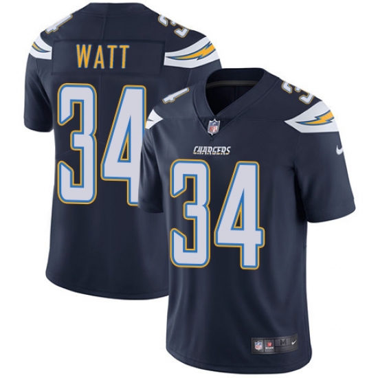 Youth Nike Los Angeles Chargers 34 Derek Watt Navy Blue Team Color Vapor Untouchable Limited Player NFL Jersey