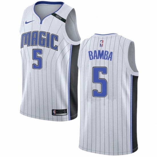 Women's Nike Orlando Magic 5 Mohamed Bamba Swingman White NBA Jersey - Association Edition