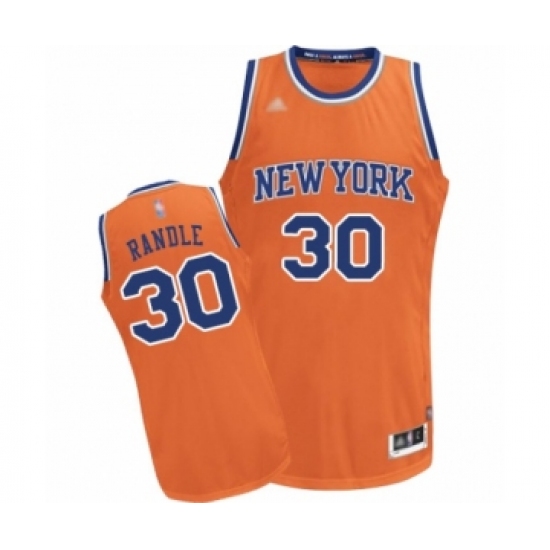 Women's New York Knicks 30 Julius Randle Authentic Orange Alternate Basketball Jersey