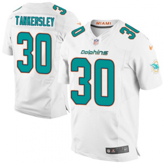 Men's Nike Miami Dolphins 30 Cordrea Tankersley Elite White NFL Jersey