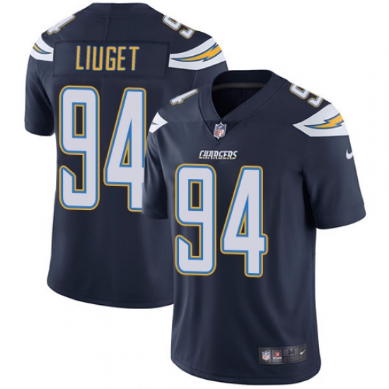 Men's Nike Los Angeles Chargers 94 Corey Liuget Navy Blue Team Color Vapor Untouchable Limited Player NFL Jersey