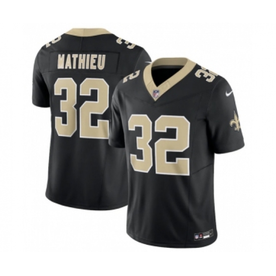 Men's New Orleans Saints 32 Tyrann Mathieu Black 2023 F.U.S.E. Vapor Untouchable Limited Stitched Jersey