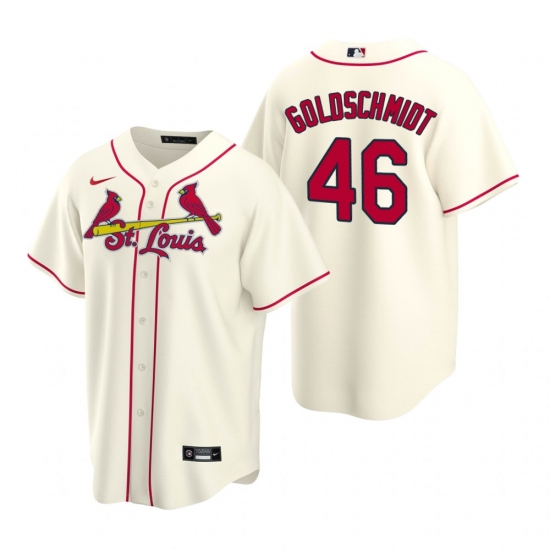 Men's Nike St. Louis Cardinals 46 Paul Goldschmidt Cream Alternate Stitched Baseball Jersey