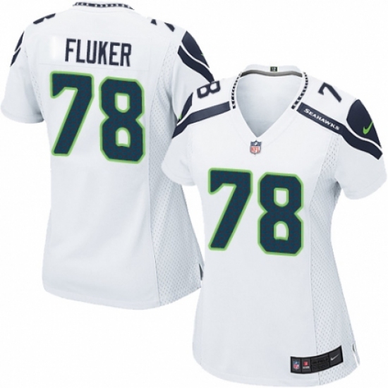 Women's Nike Seattle Seahawks 78 D.J. Fluker Game White NFL Jersey