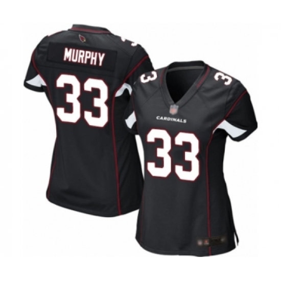 Women's Arizona Cardinals 33 Byron Murphy Game Black Alternate Football Jersey