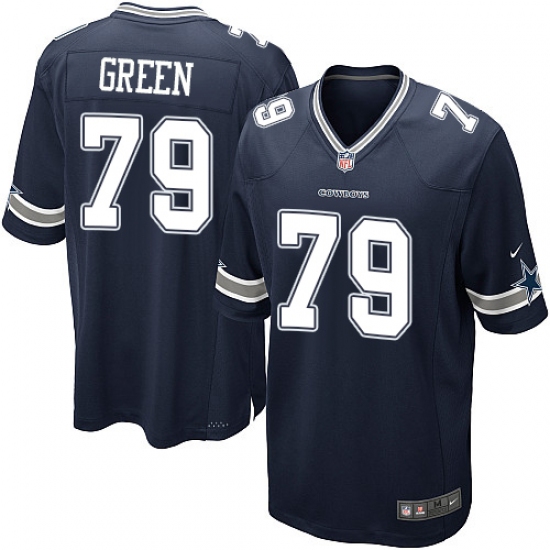Men's Nike Dallas Cowboys 79 Chaz Green Game Navy Blue Team Color NFL Jersey