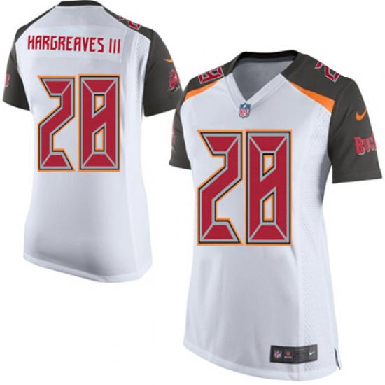 Women's Nike Tampa Bay Buccaneers 28 Vernon Hargreaves III Game White NFL Jersey