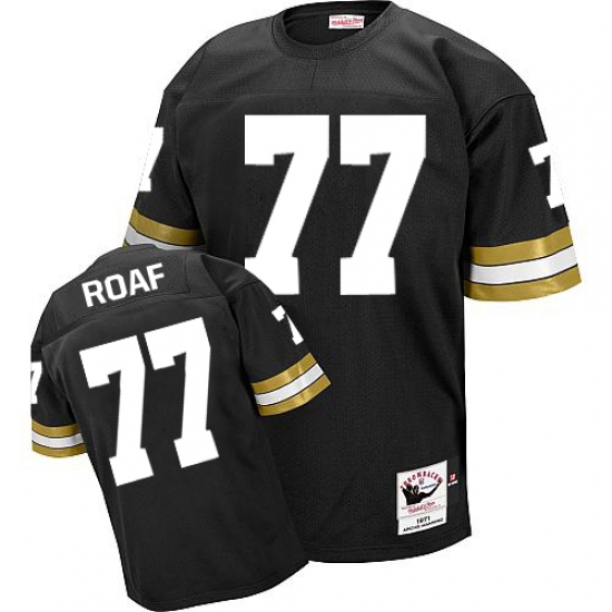 Mitchell And Ness New Orleans Saints 77 Willie Roaf Black Authentic NFL Jersey