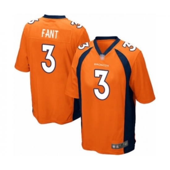 Men's Denver Broncos 3 Drew Lock Game Orange Team Color Football Jersey