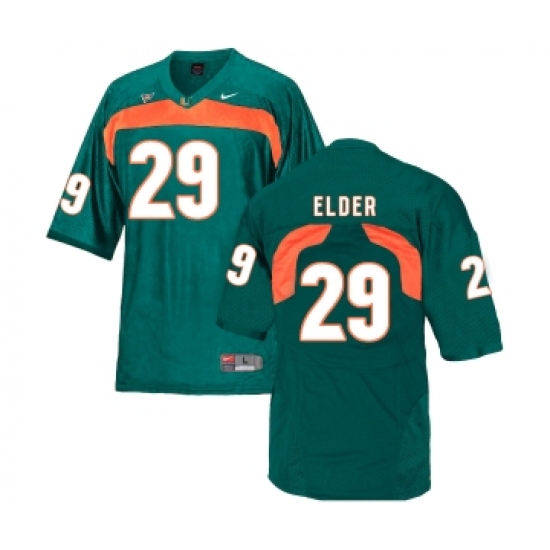 Miami Hurricanes 29 Corn Elder Green College Football Jersey