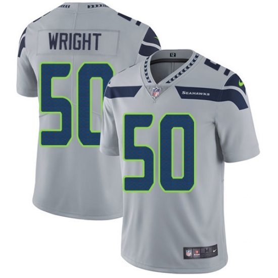 Youth Nike Seattle Seahawks 50 K.J. Wright Grey Alternate Vapor Untouchable Limited Player NFL Jersey