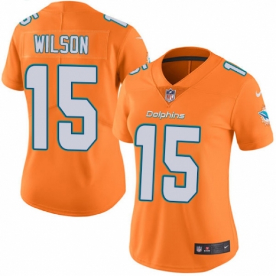 Women's Nike Miami Dolphins 15 Albert Wilson Limited Orange Rush Vapor Untouchable NFL Jersey